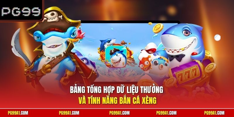 Bảng tổng hợp dữ liệu thưởng và tính năng bắn cá xèng